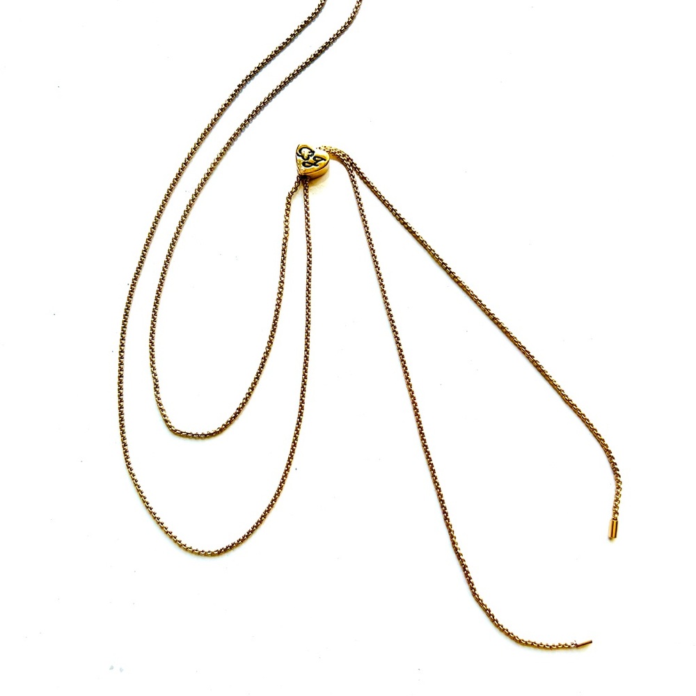 3 for 30⚡️Betsy Johnson Gold Heart Slider Chain Necklace